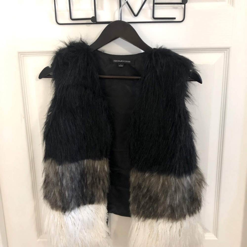 Faux fur vest